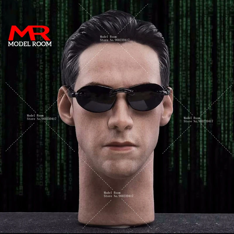 JXTOYS JX033 scala 1/6 Keanu Reeves Head Sculpt Carving con occhiali da sole modello Fit 12 \'\'maschio soldato Action Figure bambole del corpo