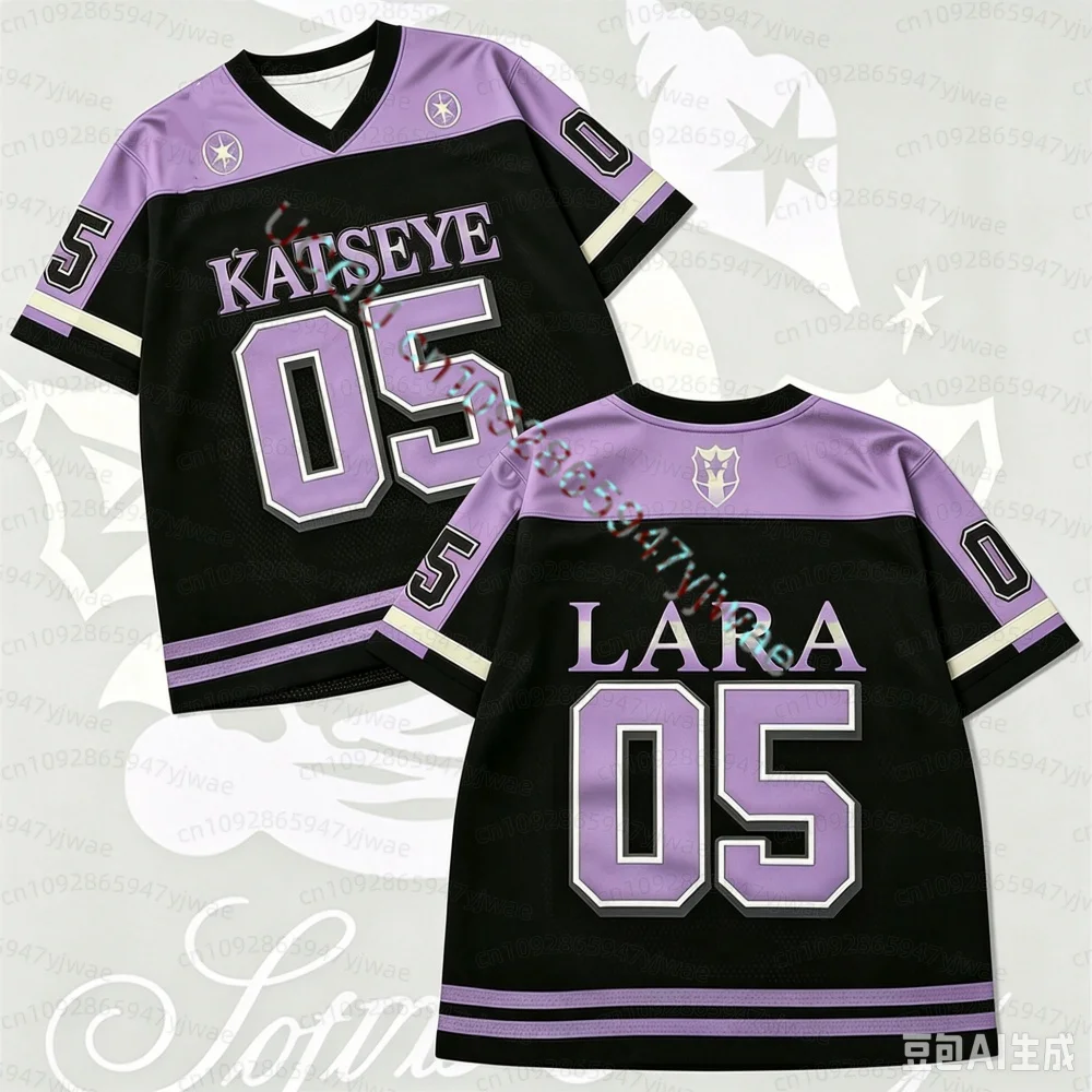 2026 KATSEYE Konzert Unisex Jersey Locker Sitzende Modische Yoonchae Lara&Sophia Daniela Fans T-Shirts Sommer Herren Damen Strand T-Shirts – Detail 8