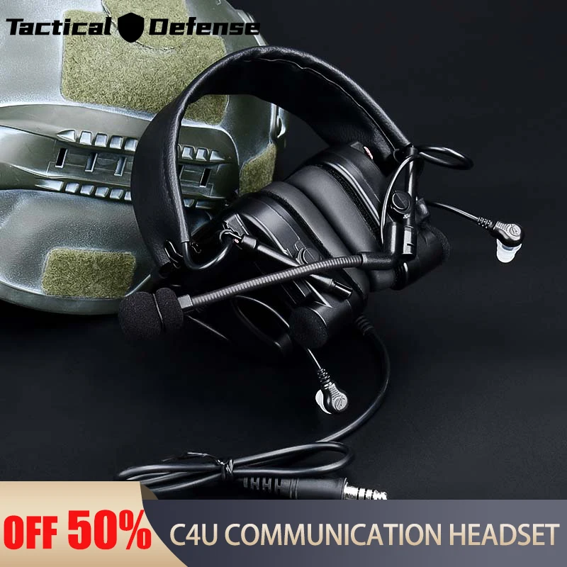 

Airsoft Noise Tactic Shooting Headphones Comtac C4U IV communication Hunting Shooting Headphone Active Pickup KEWWOOD