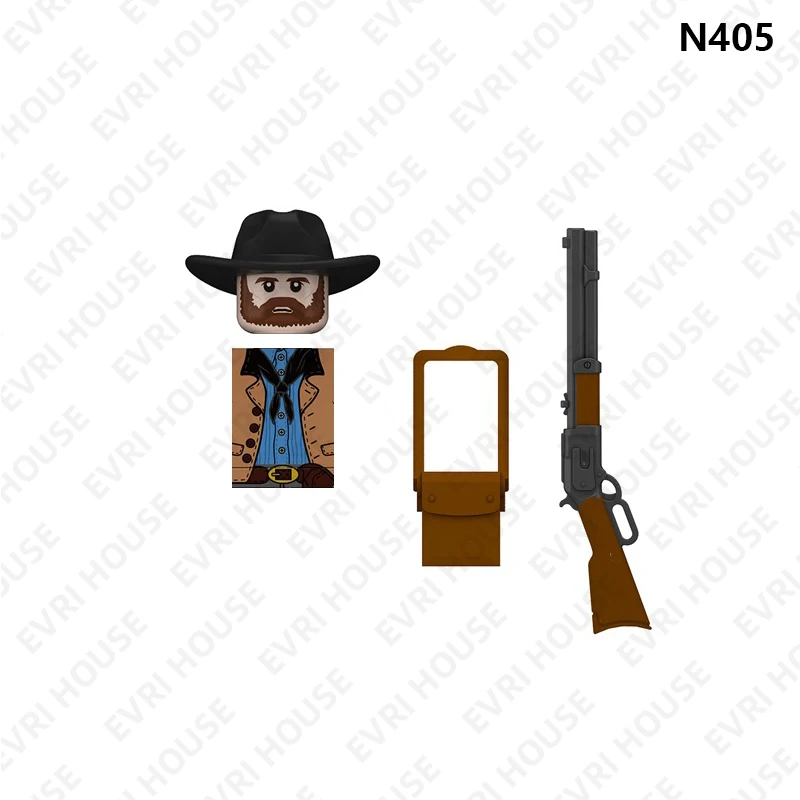 Red Dead Mini Action Figures Bricks Arthur Morgan Games Assembly Building Blocks Toys for Children American Civil War