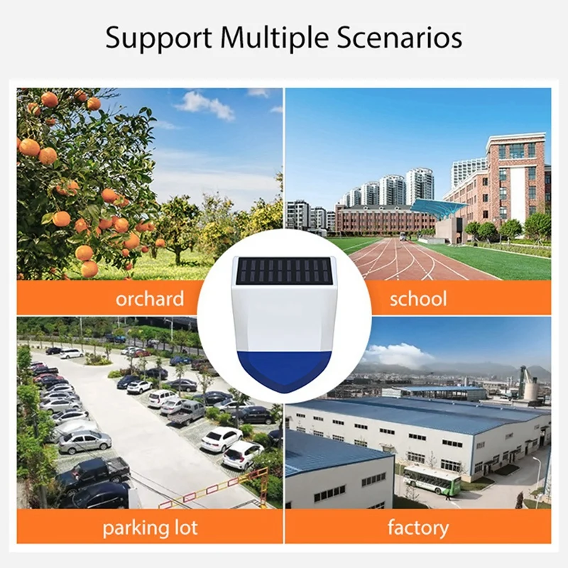 APPLIA-NEO Graffiti Smart Audible Alarm Zigbee Outdoor Sound And Light Alarm Waterproof Solar Sound Light Alarms