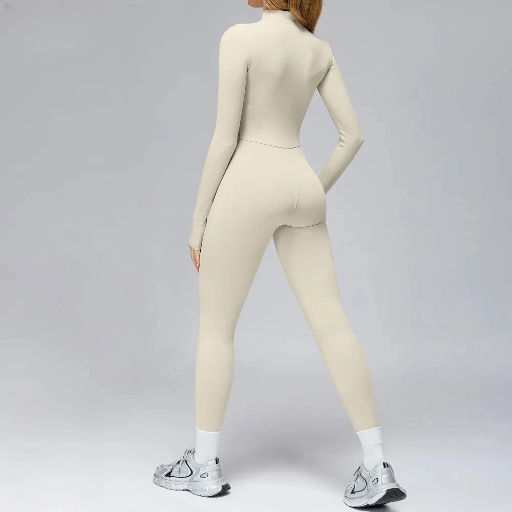 

For Running Fleece Lined Workout Bodysuit - Thermal Yoga Jumpsuit, Women's Warm Sport Onesie