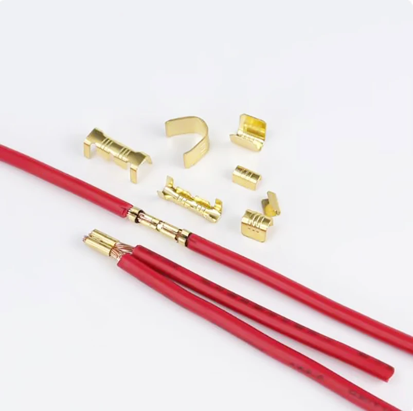 100Pcs U Shape Copper Ring Terminals Non-Insulated Car And Motorcycle Cable Wire Butt Splice Crimp Connectors DJ454A/B/C 453 452