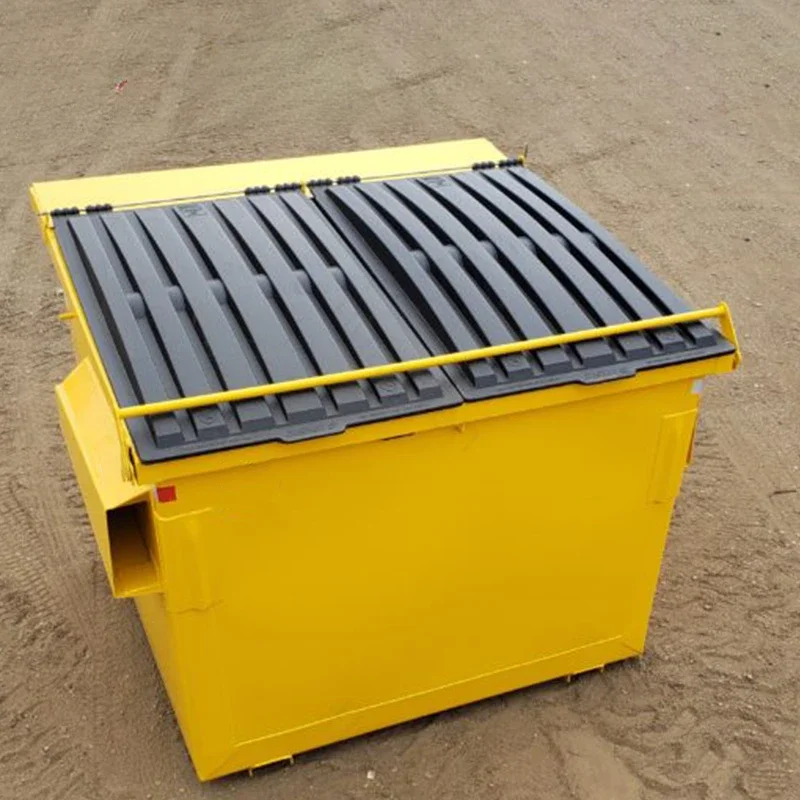 

Direct Selling Dumpster steel waste bin Front load garbage bin with lids