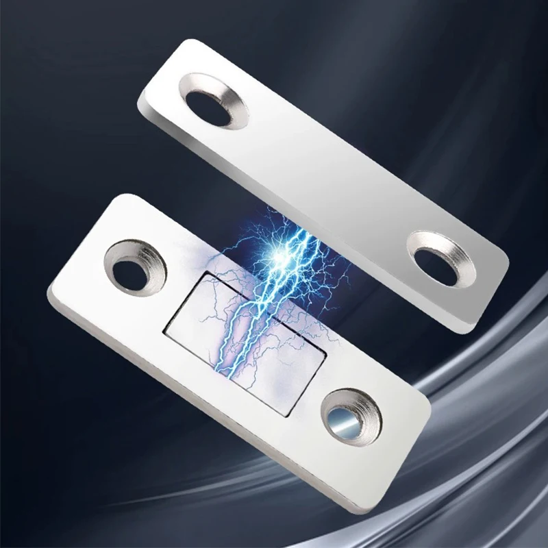 Magnetische Schrankschnäpper, ultradünne Tür, starke Magnete, Stopper, unsichtbares selbstklebendes Schubladen-Magnetschloss für den Schließer in der Küche – Detail 3