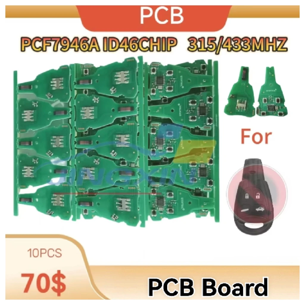 Jingxin PCB 315/434Mhz ID46 4-Tasten-Autoschlüssel für SAAB PCB 93 95 9-3 9-5 WF Ersatz-Fernbedienung LTQSAAM433TX PCB-Platine – Detail 1