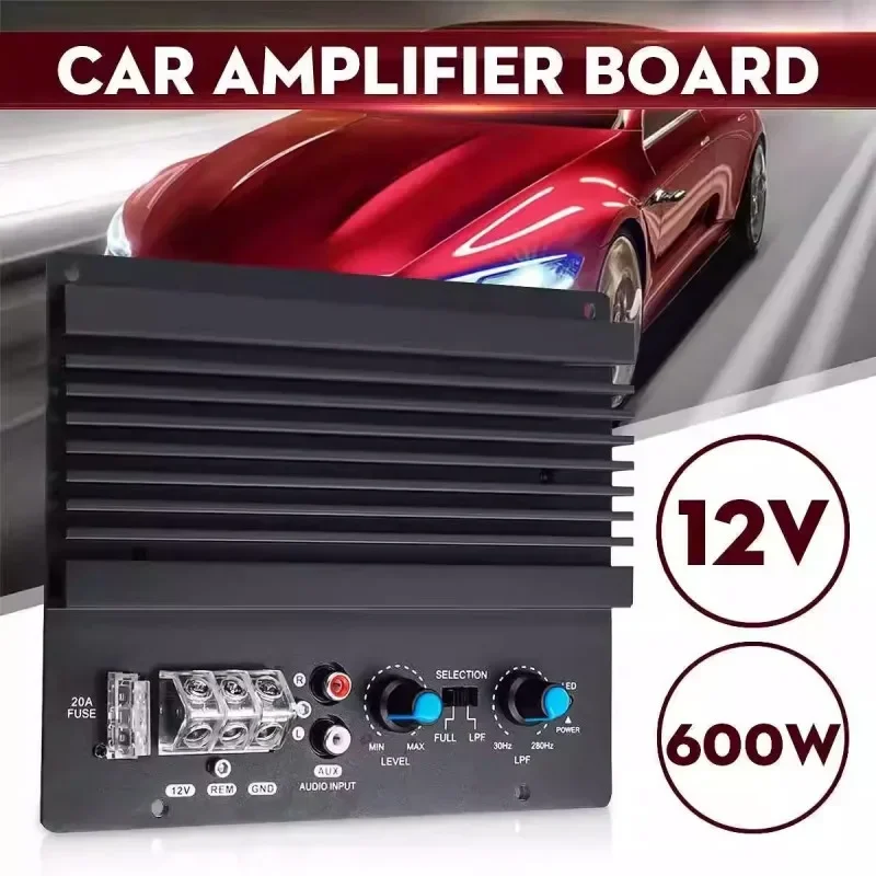 NewCar Audio 12V600W مضخم طاقة أحادي القناة مضخم طاقة عالي الطاقة