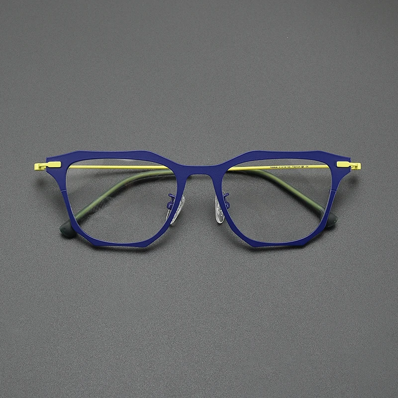 Color ultra light pure titanium square frame literary myopia frame retro fashion high quality business leisure optical glasses