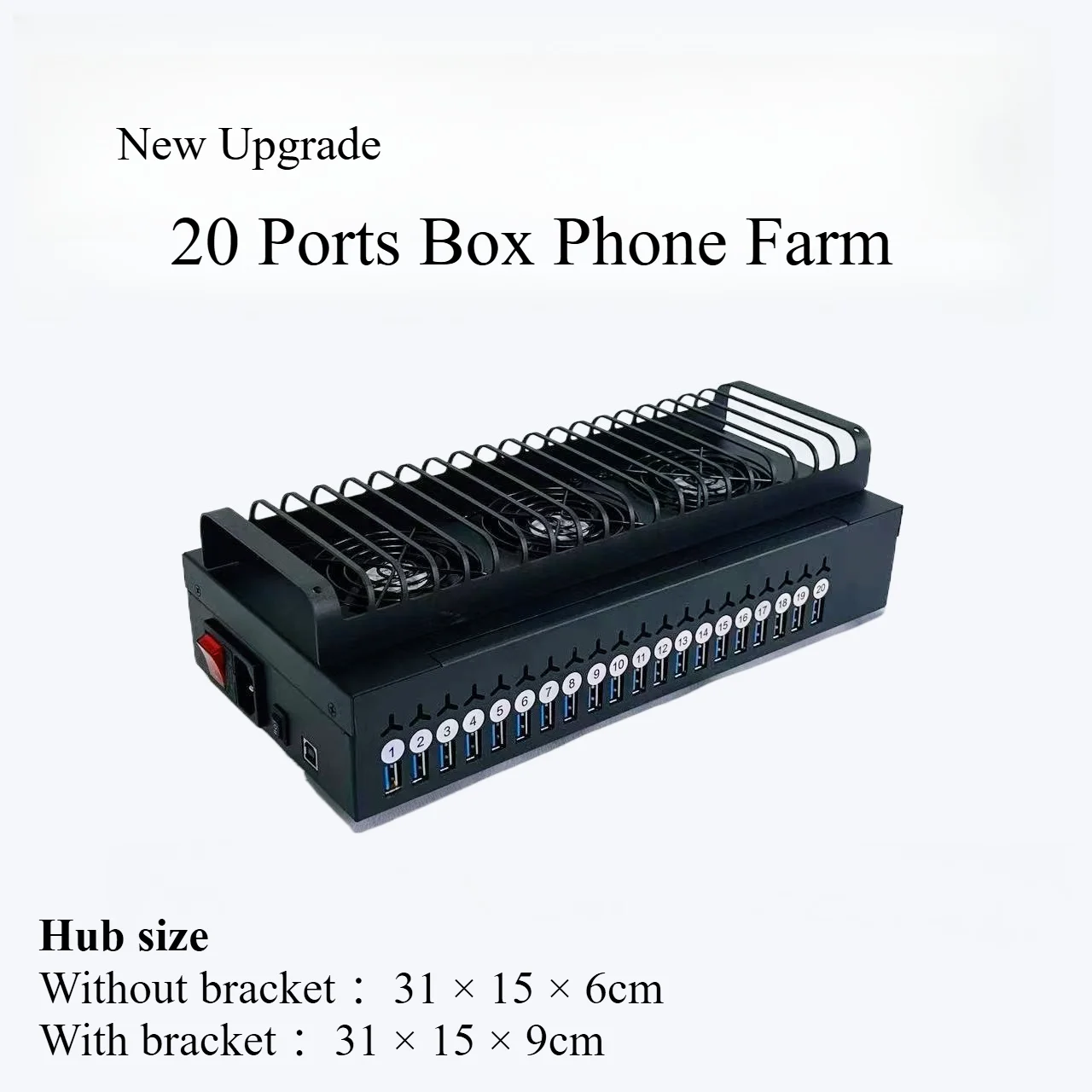 20 40 60 USB Ports Phone Box Farm USB Hub Android Control Box Batch Synchronization Control Unified Management Smartphones