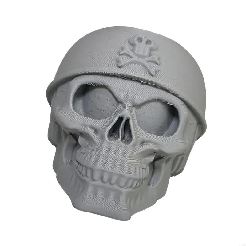 M76E Anhängerkupplungskugel-Abdeckung mit Totenkopf-Motiv für dekorative Heckgestaltung und leichte Abnutzung – Detail 3