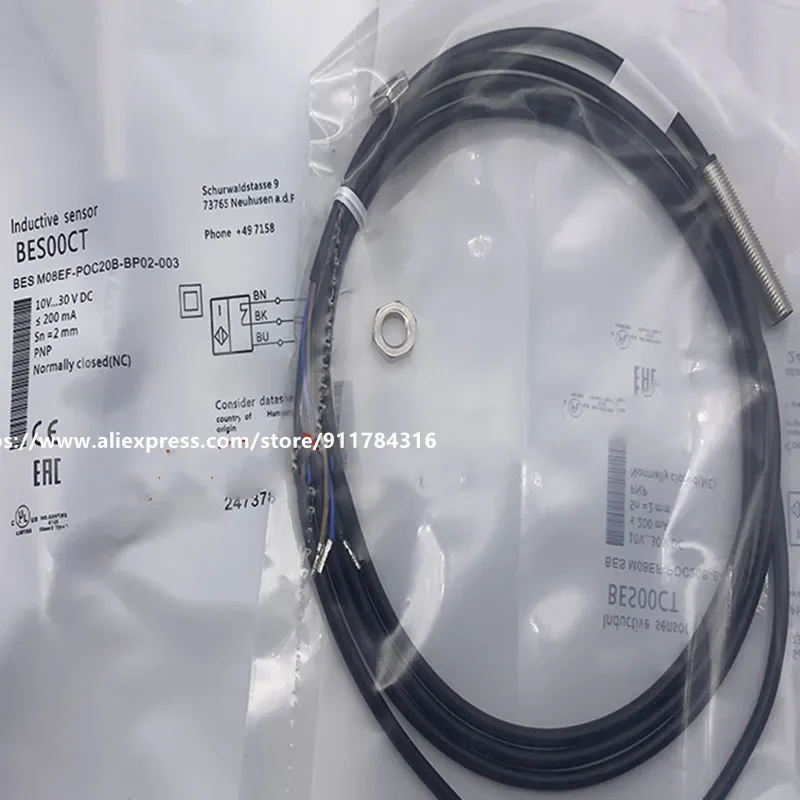 3Pcs New High Quality Balluff Proximity Switch BES M12MD-PSC40B-BP02-003 BES00E5