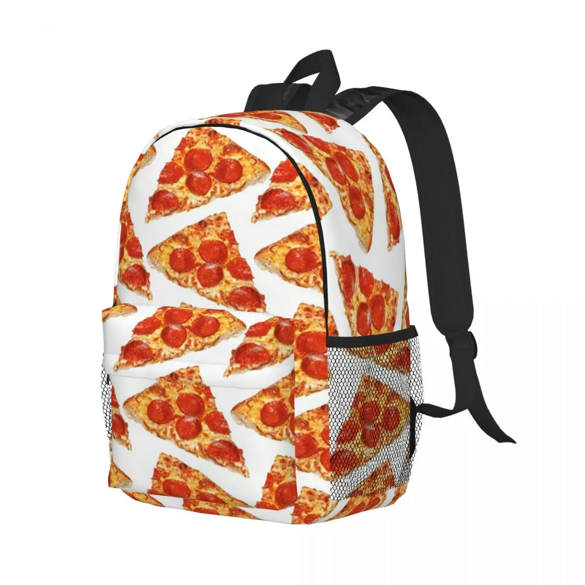 Pizza Slice Pattern Backpack Student Boys Girls BookBag Men Women School Bag Computer Shoulder Bags