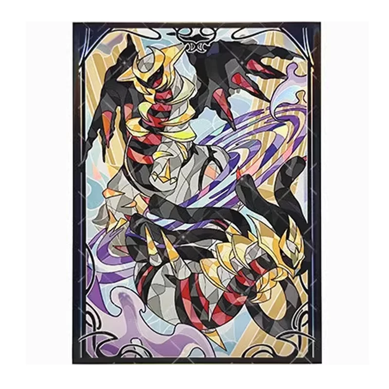 

60pcs/set PTCG Giratina Card Sleeves Anime Pokemon Glass Painted Style Game Collection Card Protective Cover 66*91mm