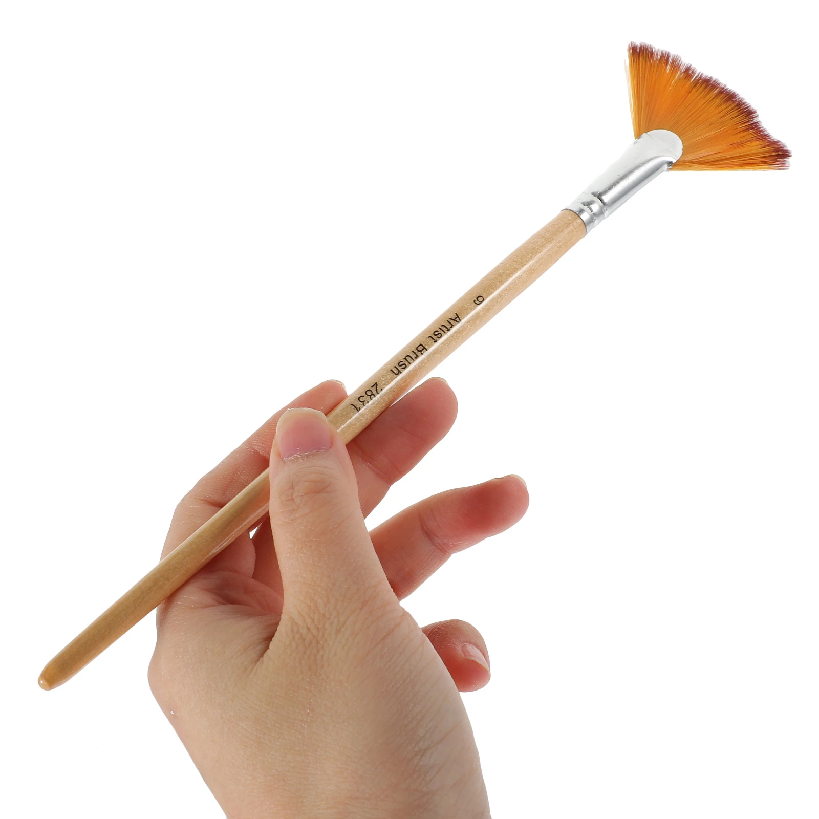 

5pcs Nylon Paintbrushes Fan-shaped for Stencils Watercolor Acrylic Painting Ergonomic Handle Durable Suitable