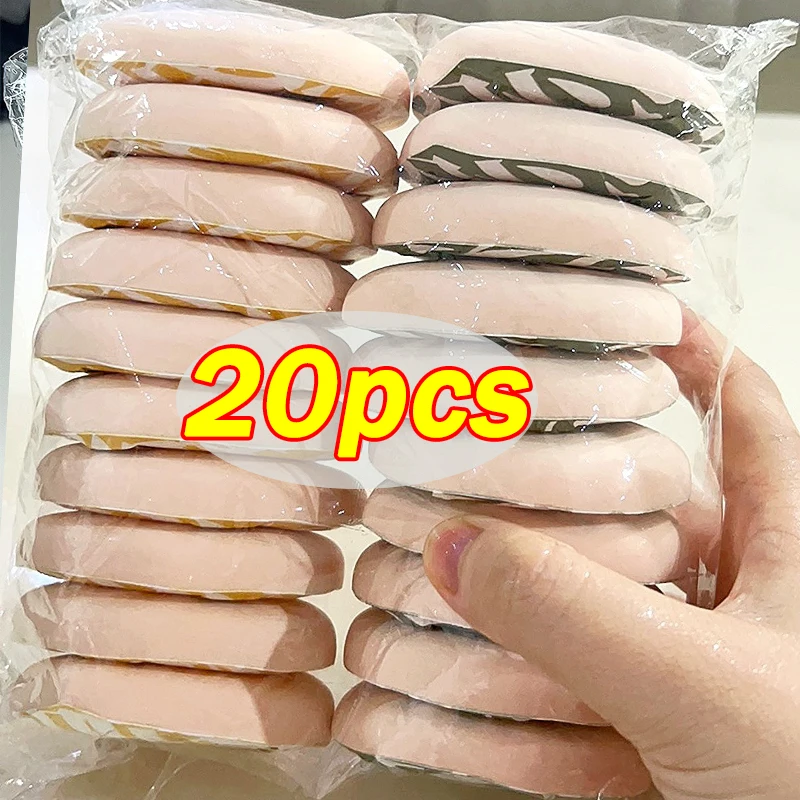 20pcs XL Large Size Cosmetics Puff Super Thick Concealer Foundation Sponge Cushions Wet Dry Use Face Beauty Makeup Puffs Tools