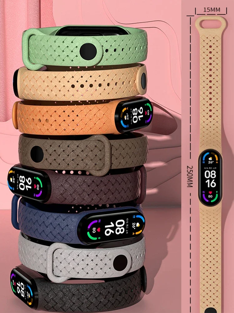 Strap For Xiaomi Mi Band 7 NFC smart Wrist Replacement Miband Sport bracelet Air-hole Correa mi band6 5 4 8 3 Silicone watchband