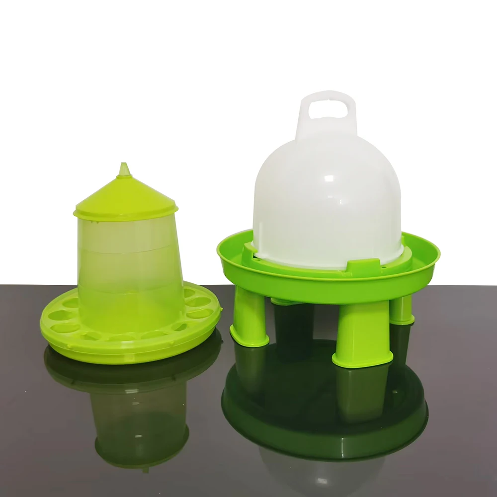 

2Pcs Set 2kg poultry and chicken feed bucket with 3.5L poultry water dispenser combination Farm chicken coop anti fouling feeder