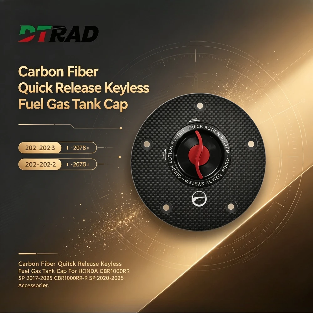Carbon Fiber Quick Release Keyless Fuel Gas Tank Cap For HONDA CBR1000RR SP 2017-2025 CBR1000RR-R SP 2020-2025 Accessories