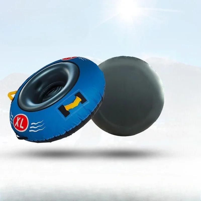 Foldable Portable Ski Ring Inflatable, Soft Bottom Oxford Cloth