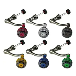 Fishing reel handle, metal spare part with round button, crank handle