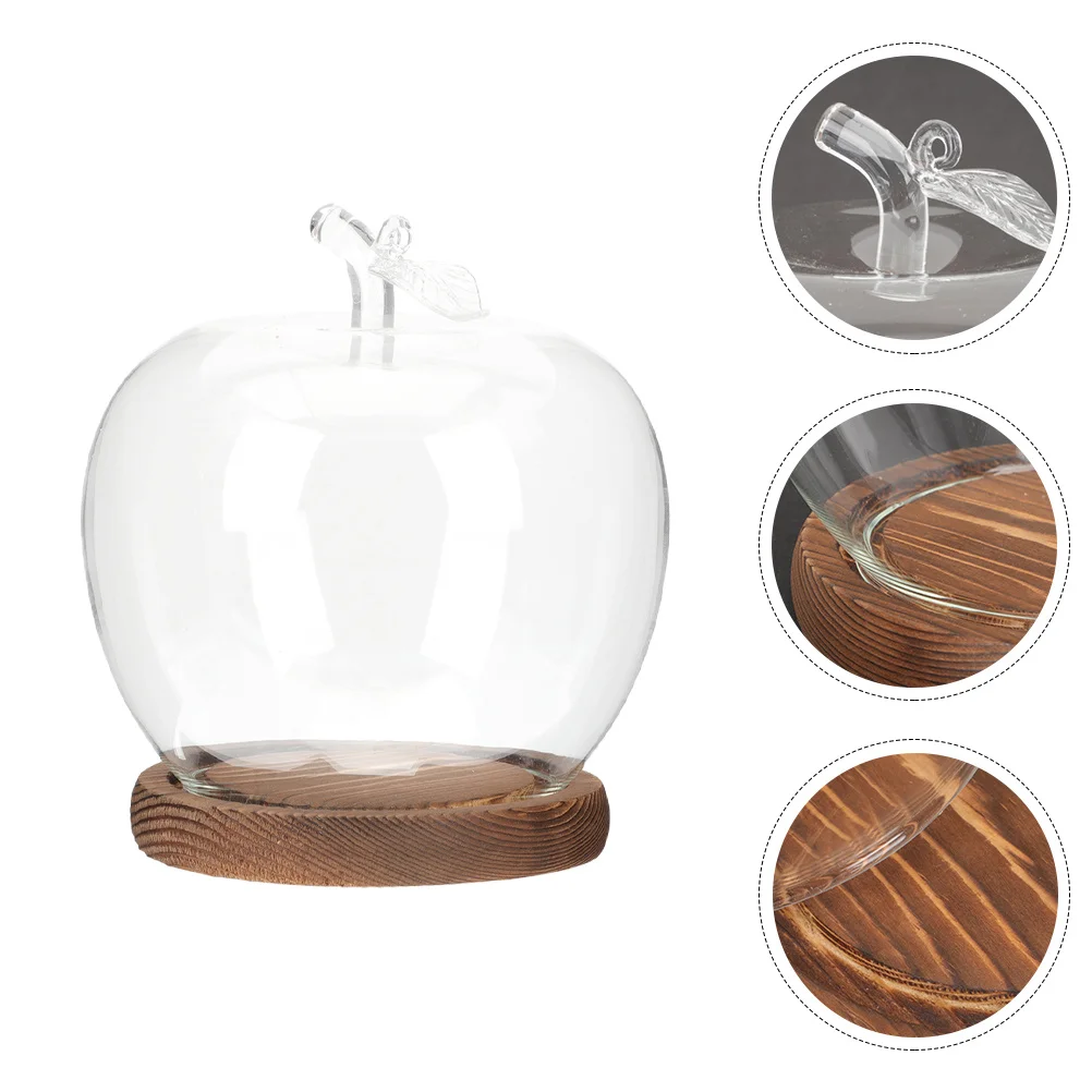 

Simple Preserved Flower Glass Cover Adornment Kitchen Ornaments Display Transparent Home