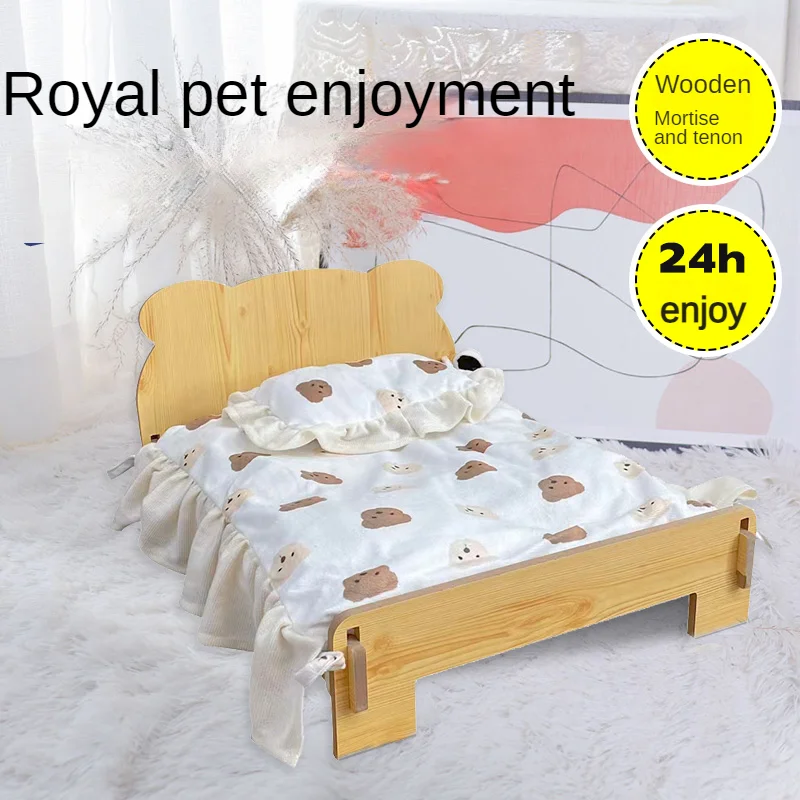 New Solid Wood Cat Bed Dog Bed Special Offer Pet Bed Cathouse Doghouse Warm Pet Bed