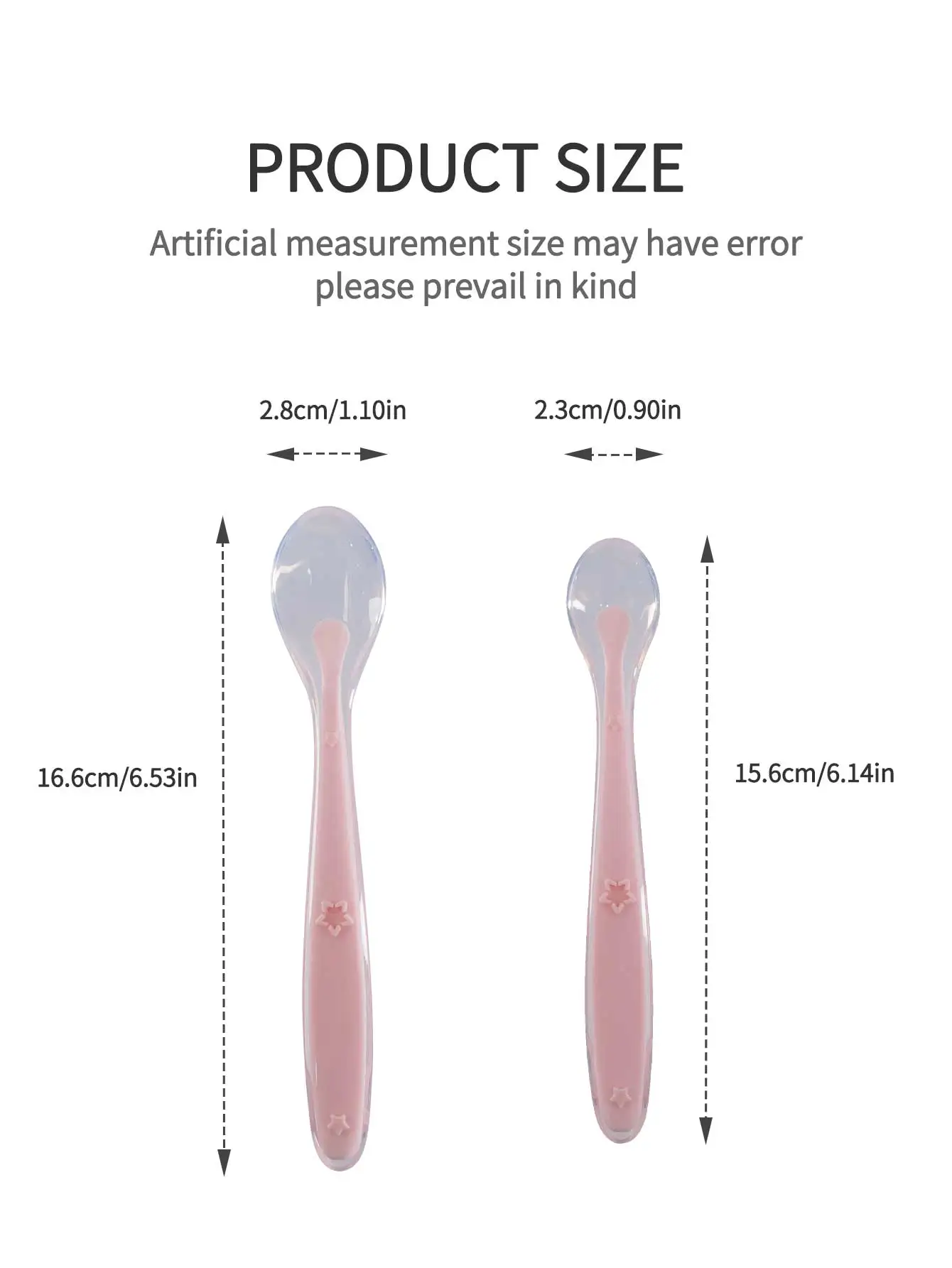 

9 Colors Baby Silicone Spoon Learning Spoon Star Pattern Large Small Spoon Set Soft Silicone Feeding Spoon Training Baby Reborn