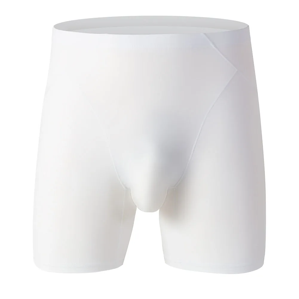 

Men's Long Leg Boxers Breathable Pouch Underpants Solid Color Boxer Shorts Comfortable Trunks for Everyday Wear