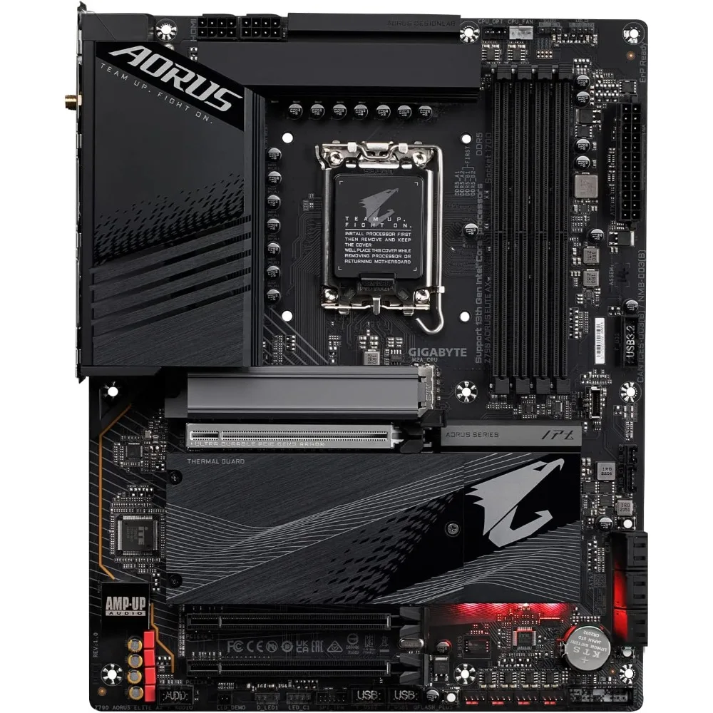For Z790 AORUS Elite AX (LGA 1700/ Intel Z790/ ATX/ DDR5/ Quad M.2/ PCIe 5.0/ USB 3.2 Gen2X2 Type-C/Gaming Motherboard)