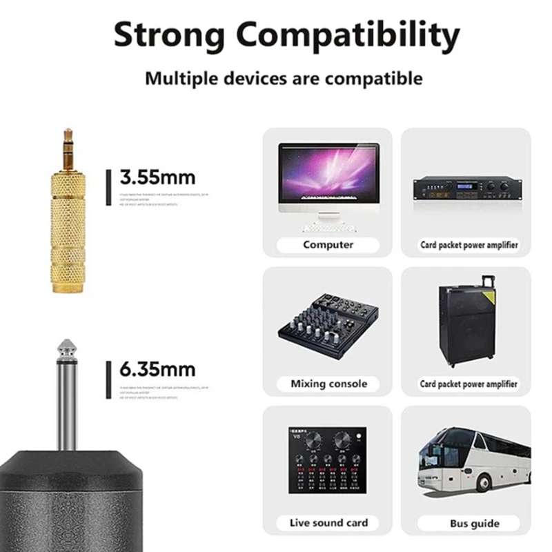 หูฟังไร้สายแบบพกพา UHF/ไมโครโฟน Lvalier พร้อมเครื่องส่งสัญญาณและตัวรับสัญญาณ Bodypack เอาต์พุต 1/4 นิ้ว 1 ถึง 1 ใช้งานง่าย