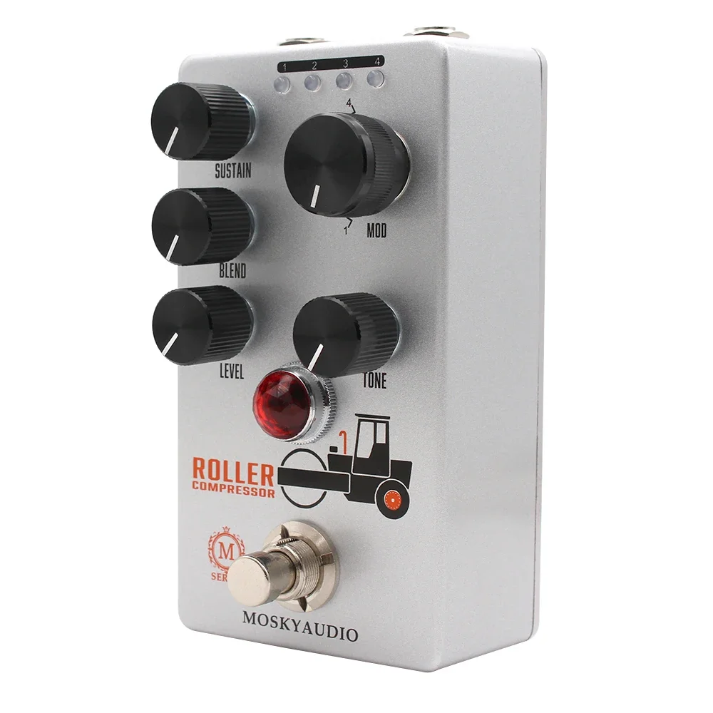 Mosky Roller Compressor Guitar Pedal,4 Modes Compress effect with Sustain/Blend/Level/Tone Button,Compressor Pedal