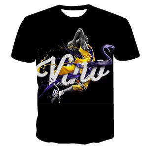 Những đứa trẻ bình thường t -shirt in bằng 3D Kobe, áo cánh ngắn dành cho bé trai và bé gái, sao NBA, quần áo thời trang 12 Áo sơ mi NBA bán hàng chính - №8