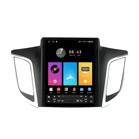 9.7 인치 자동차 라디오 멀티미디어 지능형 무선 Carplay 터치 스크린 안드로이드 14 현대 Creta IX25 2015-2019