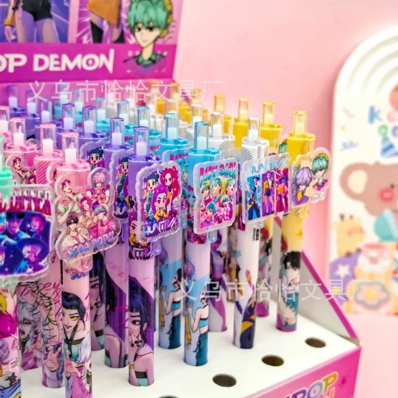 ปากกาเจลลายการ์ตูน Kpop Demon Hunters น่ารัก ขนาด 0.5 มม. 6 ด้าม ของใช้สำนักงาน อุปกรณ์เสริมอนิเมะ ของขวัญสำหรับงานปาร์ตี้