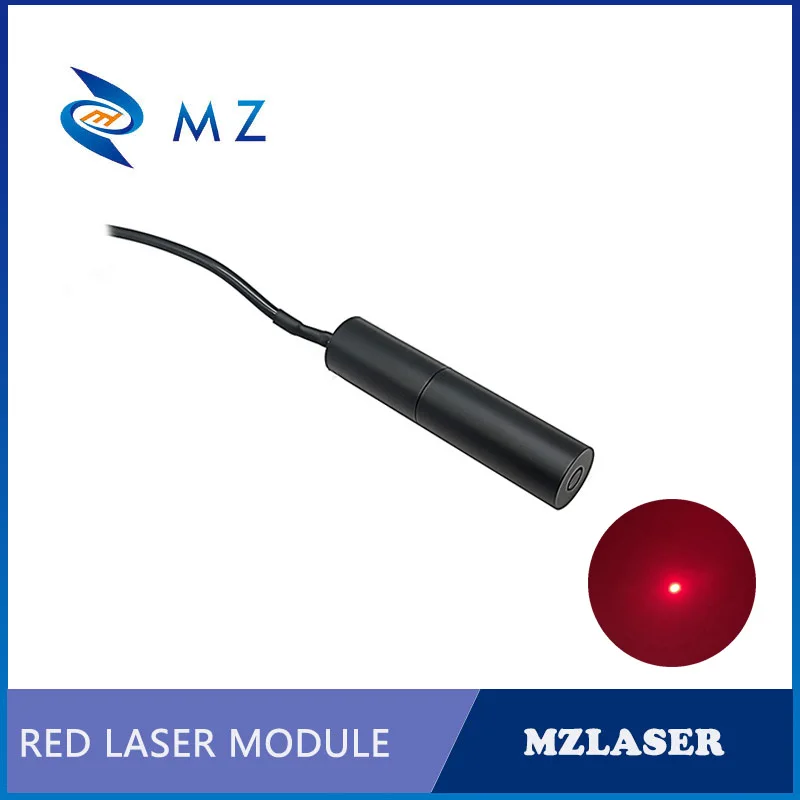 Modulo diodo laser punto rosso Mini D16mm 650nm Laser monomodale di livello industriale 10mw 20mw 30mw 50mw 100mw 5V con alimentazione adattatore