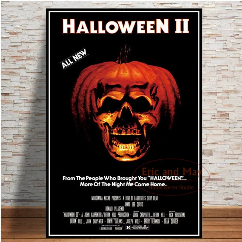 فيلم رعب مايكل مايرز للهالوين، ملصق فني مطبوع على القماش لديكور غرفة المعيشة، صورة جدار المنزل #5