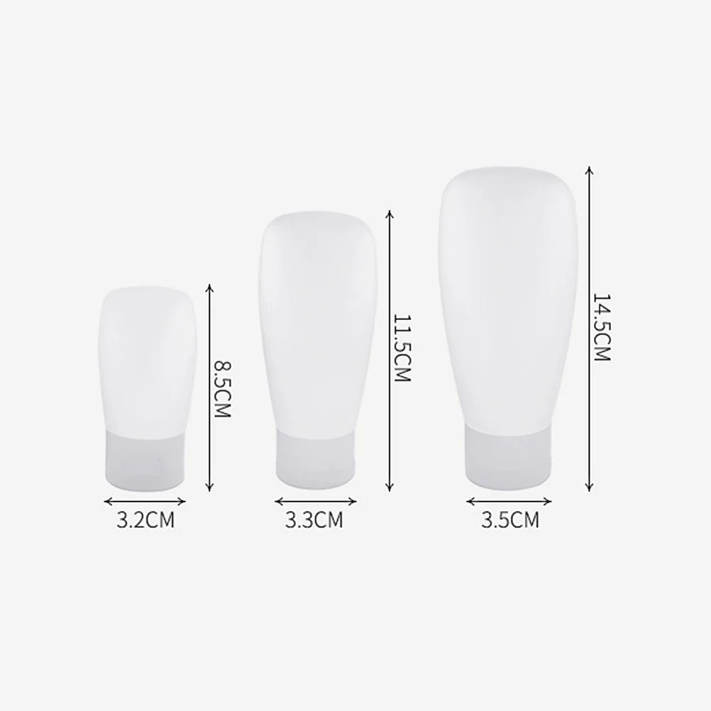 

4Pcs Flip Top Plastic Bottles Containers Travel Makeup Dispenser Leakproof Reusable Portable Dispensers