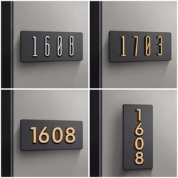 Black gold/black silver/high-end residential hotel restaurant home residential house number customized acrylic house number