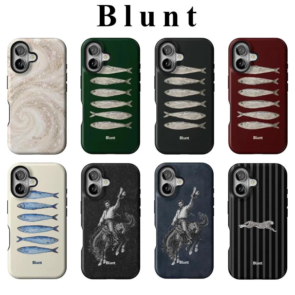 Blunts Fish Sketch Phone Case for Samsung Galaxy S20 S23 S24 S25 S26 FE Plus Ultra Edge 4G 5G Luxury Double-layer Cover