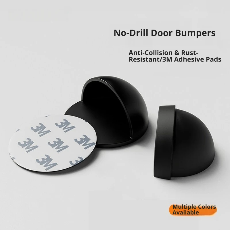 Home Bathroom Use Anti-collision Stainless Steel Non-perforated Door Bumper, Silent