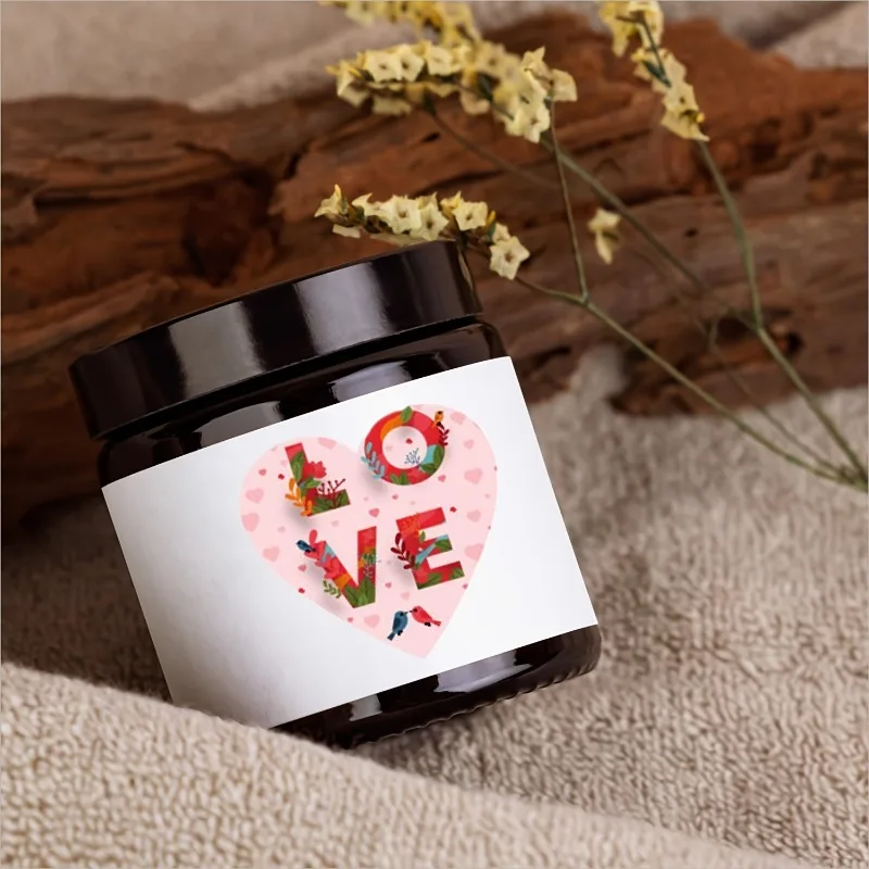 500 قطعة من ملصقات "I Love You" على شكل قلب - ملصقات ختم ذاتية اللصق مقاس 2.5 سم للهدايا وديكورات عيد الحب #3