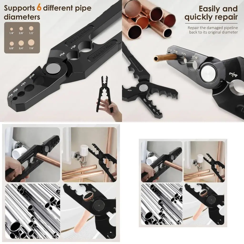 

6 Size Universal Pipe Restoration Tool With Ergonomic Handle For HVAC Systems high quality