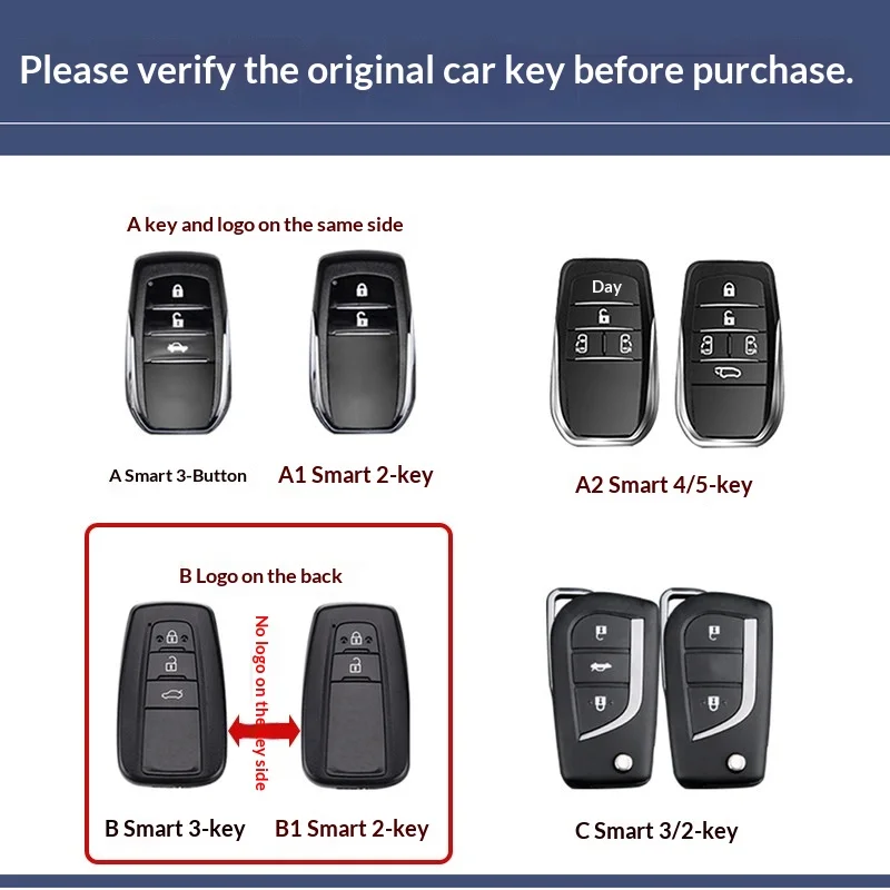 For Toyota 2026 Camry Avalon Corolla Cross Corolla Levin Full‑Wrap Key Shell With Key Buckle Auto Accessories