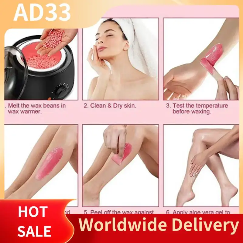 2025 New300g Waxing Wax Beans For Hair Removal Full Body Hot Film Hard Depilatory Wax Beads For Wax Heater Machine Easy To Use H