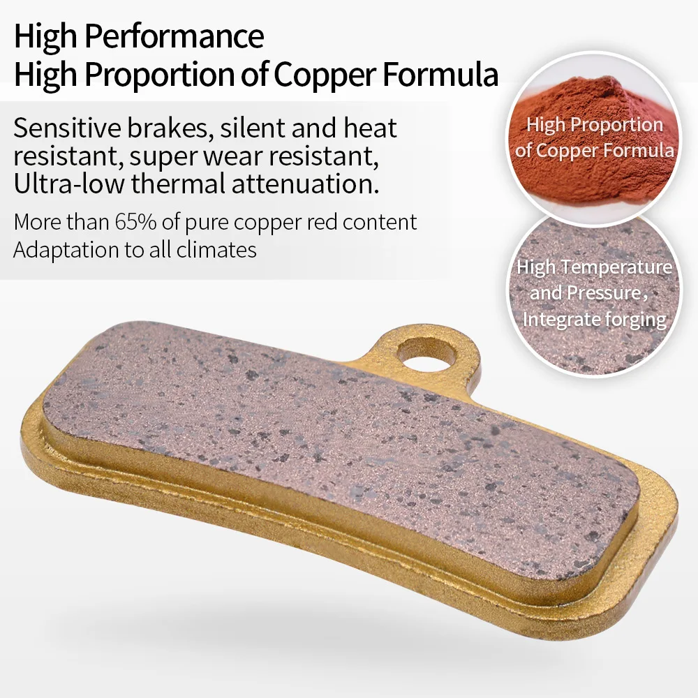 وسادات فرامل الدراجة المعدنية بالكامل من JSHOUBIKE مقاومة للاهتراء ومنخفضة الضوضاء لـ Hayes: Sole، MX2/ MX3/ MX4/ MX5، CX5، GX-C، GX2 #3