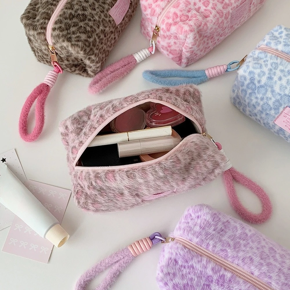 

Leopard Print Makeup Bag Multi-functional Student Pencil Case Stationery Organizer Portable Desk Storage Pouch Cosmetic Bag