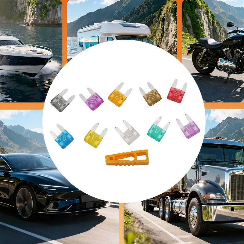 120/280 Piece Automotive Fuse Set, Complete Range of Current Specifications (2A-40A) Color-Coded Amperage for Easy Identification; High-Quality Conductive Metals with Good Conductivity and Sensitive Melting Properties. Transparent Compartmentalized Storage Boxes Allow for Organized Storage, Making It Less Likely to Mix Items, and Are Suitable for Vehicle Wiring Inspection and Replacement in Various Types of Cars, Suvs, and Trucks. They Are Often Used as a Ready Supply of Car Circuit Repair Parts.