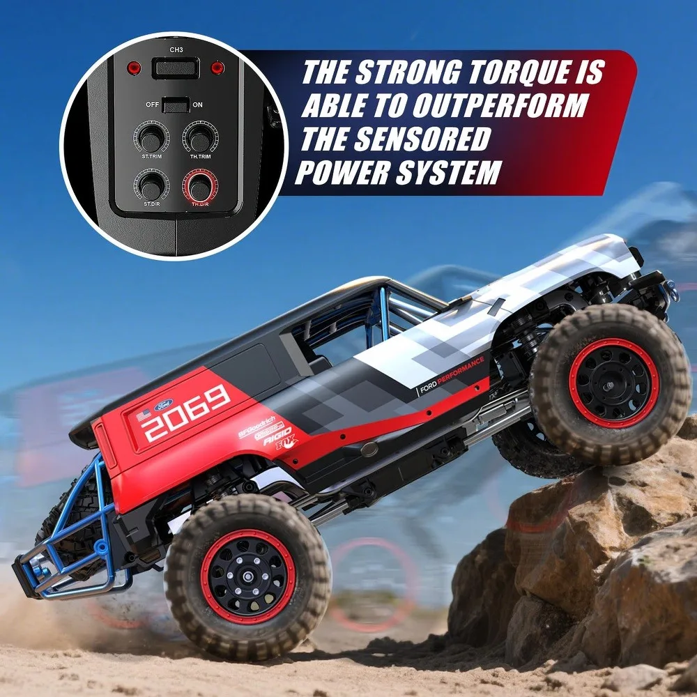 MJX H12P 1/12 escala sin escobillas impermeable RC Rock Truck oruga profesional con ejes de Portal rendimiento todo terreno