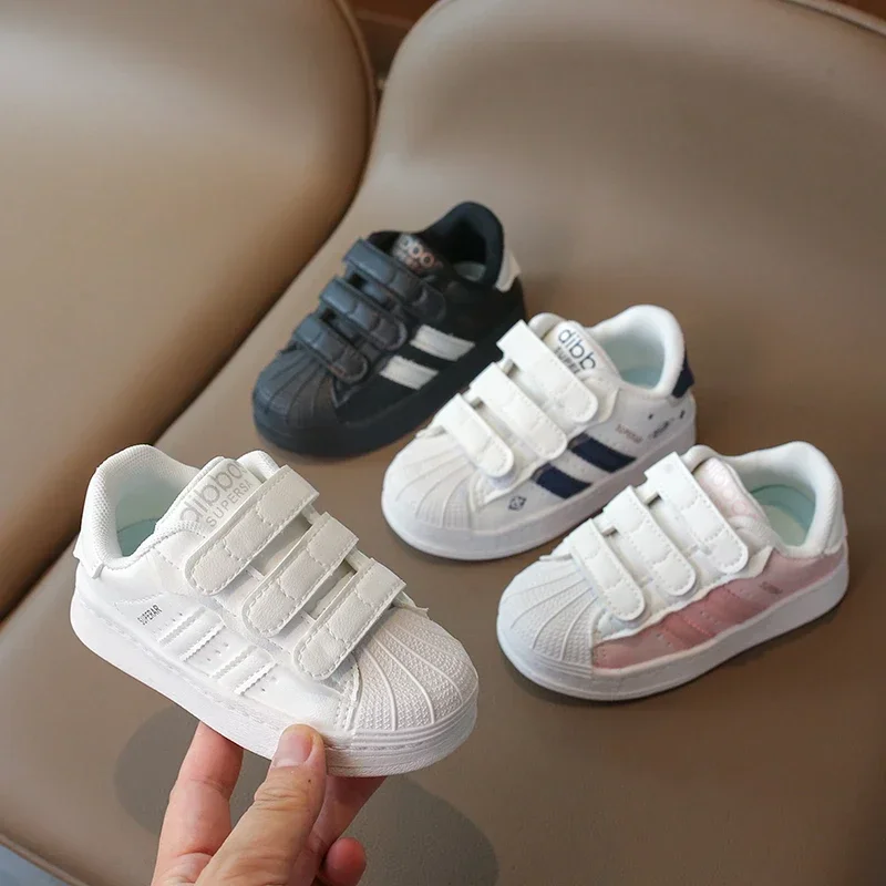 Zapatos informales para niños, zapatillas deportivas para niños, zapatillas de tenis transpirables, zapatos para bebés y niñas, zapatos planos blancos de moda de primavera para correr