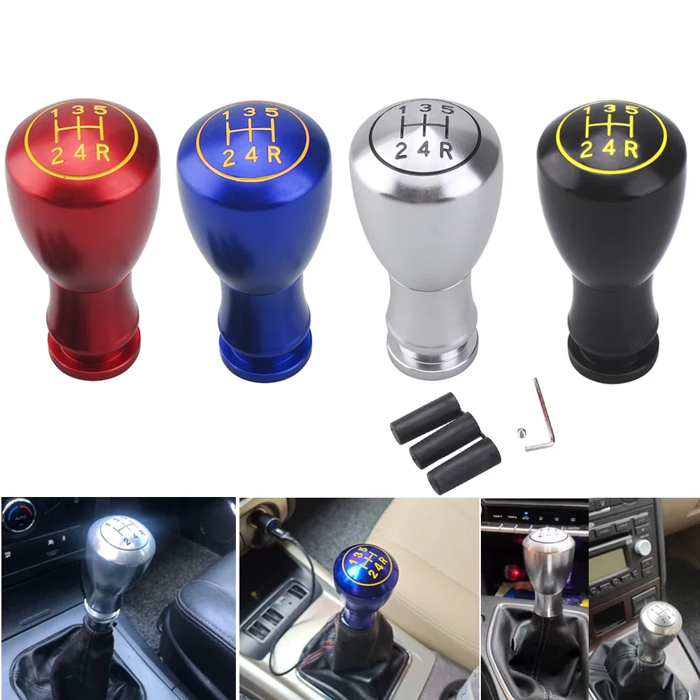 Universal 5-speed manual universal gear shift head aluminum alloy gear to refit the car with gear shift head